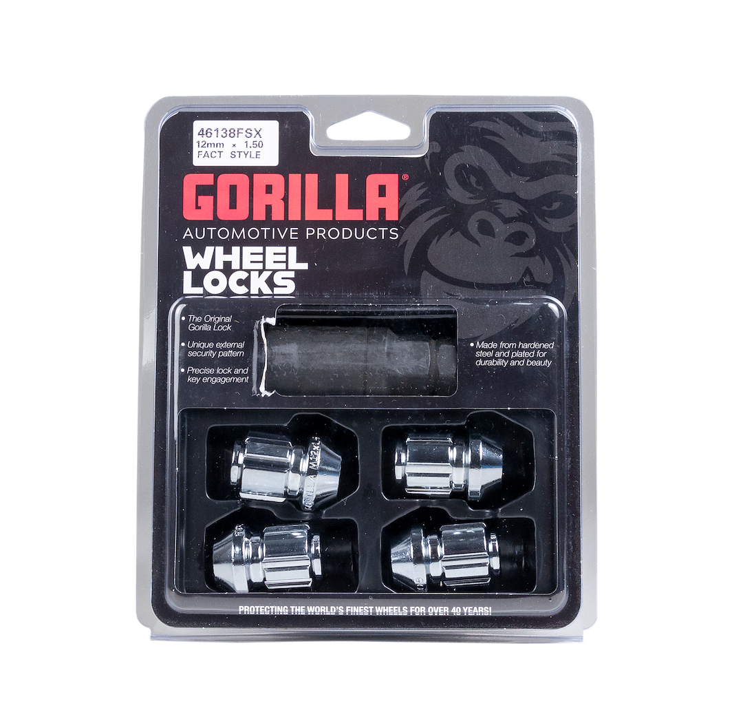 Gorilla 46138FSX Chrome Wheel Locks, 4 Pack