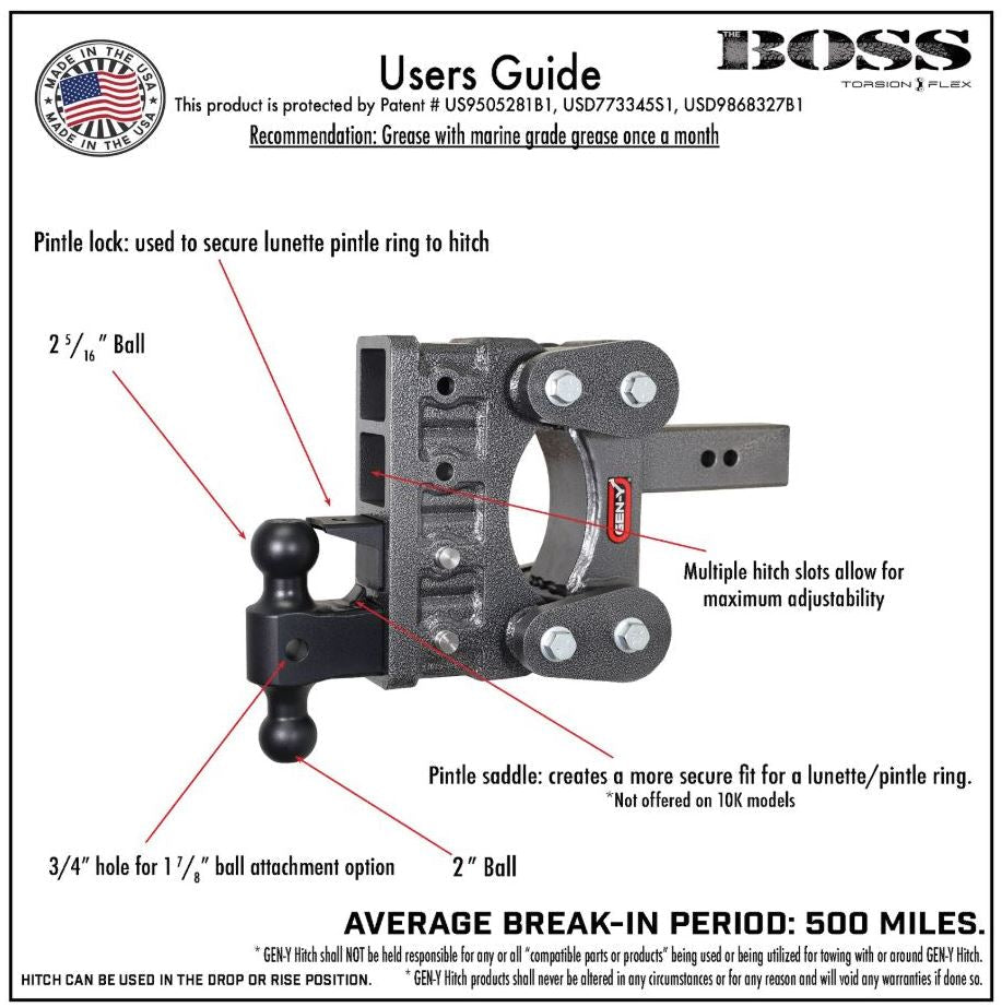 Gen-Y Hitch Gh-1115 Trailer Hitch Ball Mount - image 5