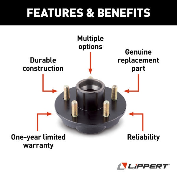 Lippert Components 122098 Trailer Brake Hub Assembly - image 2