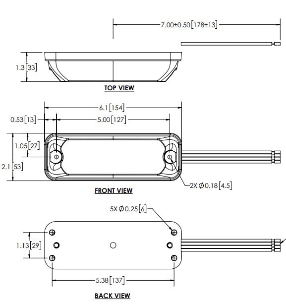 ECCO 3811C Clear Directional LED Mini Warning Bar