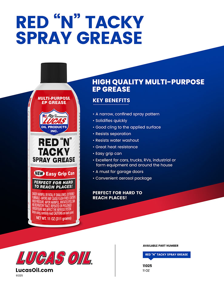 Lucas Oil 11025 Red N Tacky Spray Grease