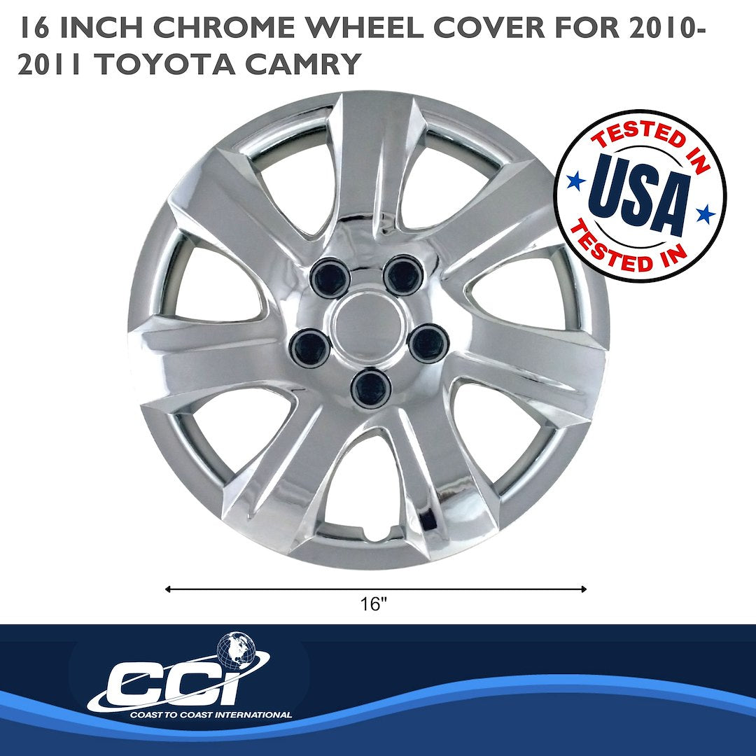 Coast To Coast 44516C Camry Chrome 7-Spoke Wheel Covers - image 2