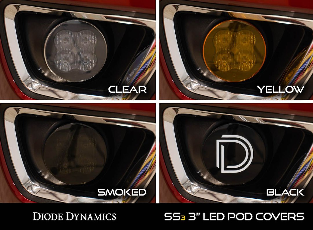Diode Dynamics Dd6263 Black SS3 Snap-On LED Pod Cover