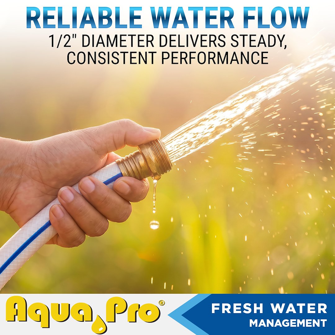Aqua Pro 25 Feet 160 PSI Fresh Water Hose (W20863) – Length: 25 Feet