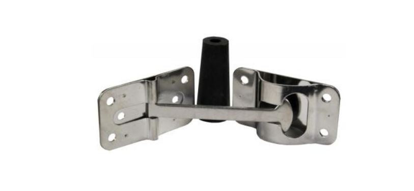 JR Products Existing Door Holder Stainless Steel T-style (10615)