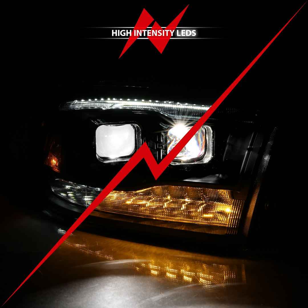 ANZO USA 111464 Black LED Projector Headlights for Ram 1500–3500
