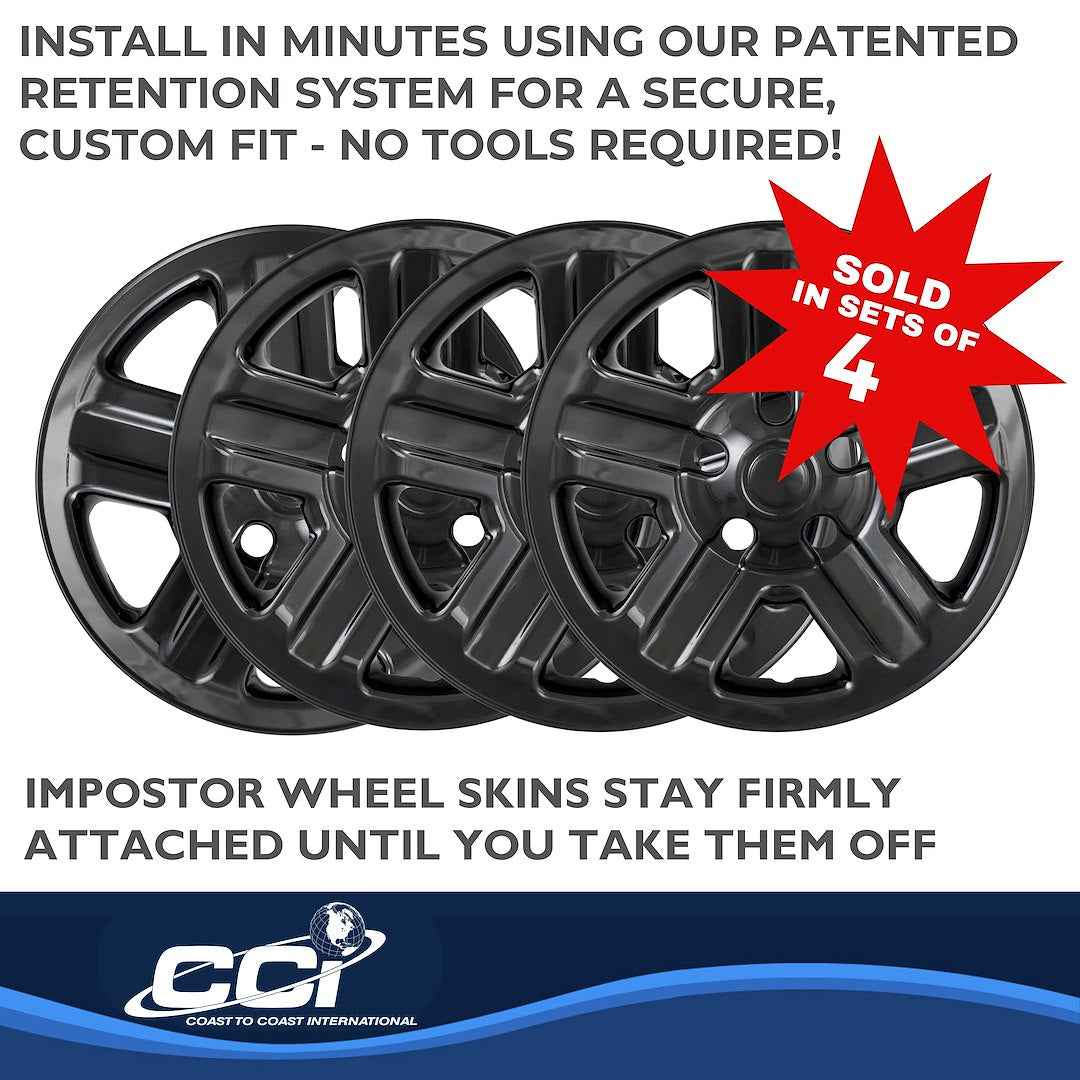 Coast To Coast IMP78BLK Black 16-Inch Patriot Wheel Skins