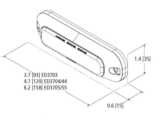 Ecco ED3744AC Clear-Lens LED Warning Light