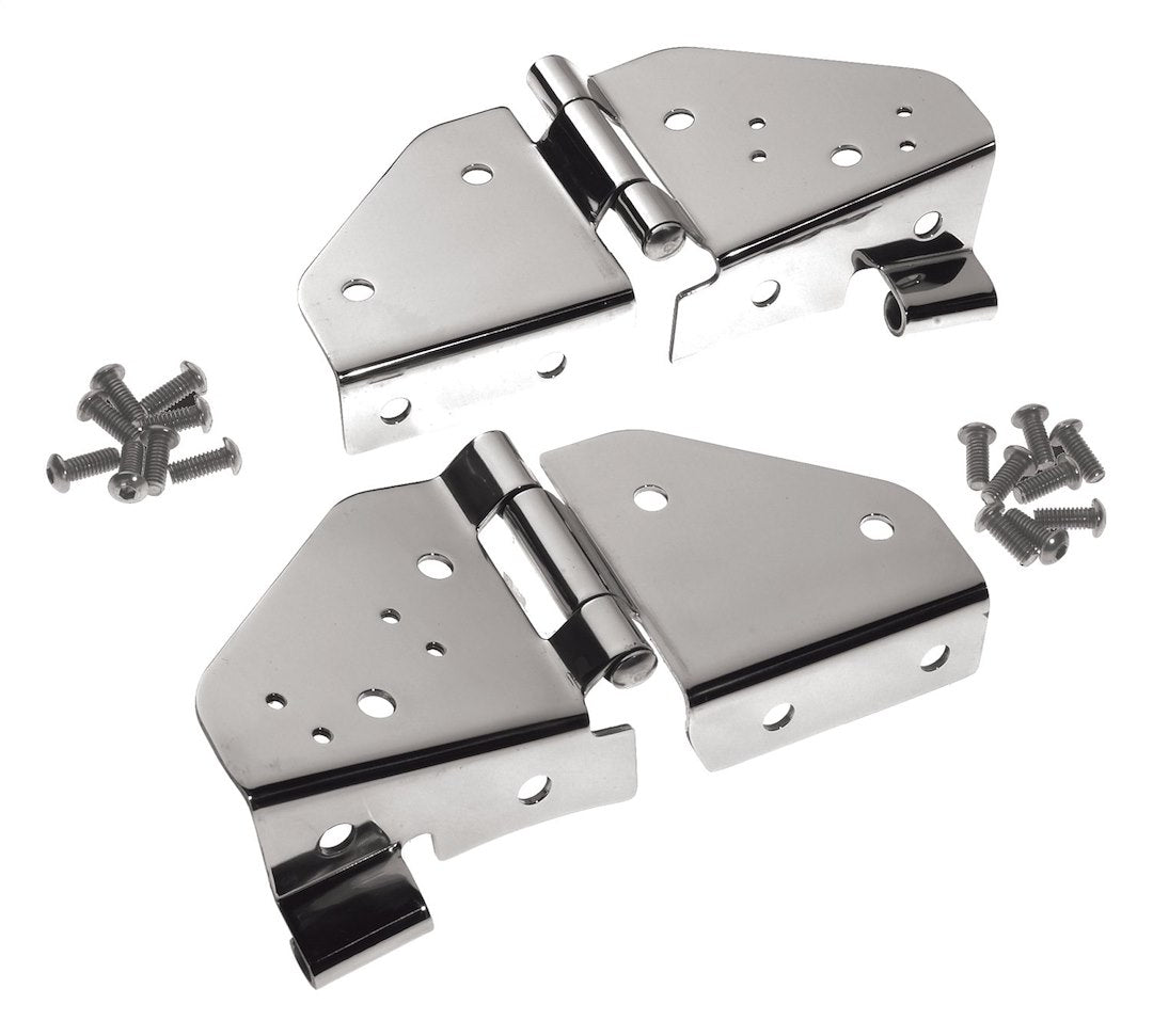 Crown Automotive RT34017 Stainless Windshield Hinge Pair - image 1