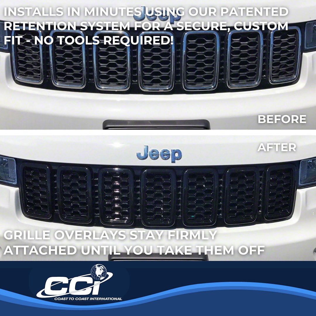 Coast To Coast GI467BLK Grand Cherokee Black Grille Overlay - image 4