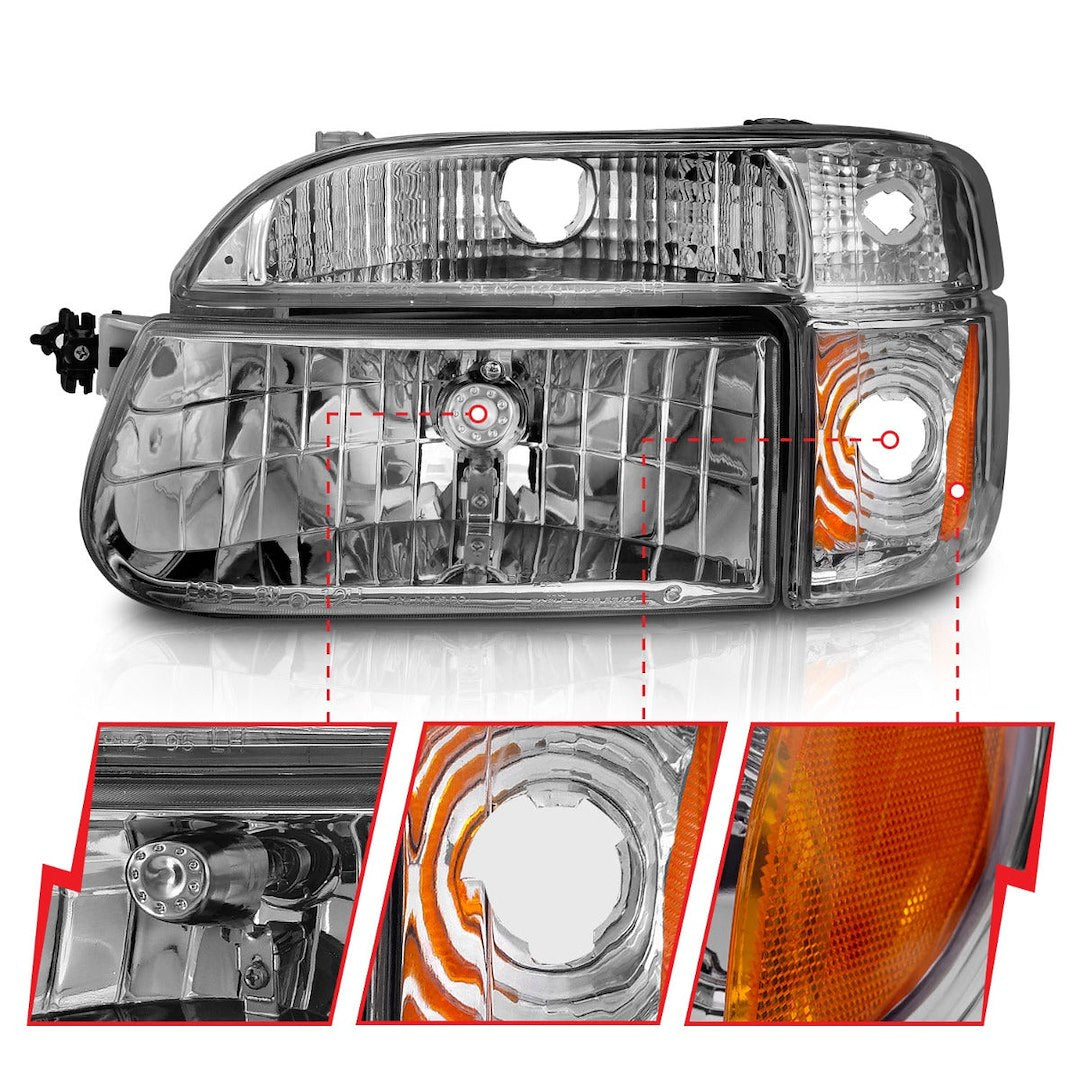 ANZO USA Crystal Clear Reflector Beam Halogen Sealed Beam Headlight Assembly 111040 - image 2