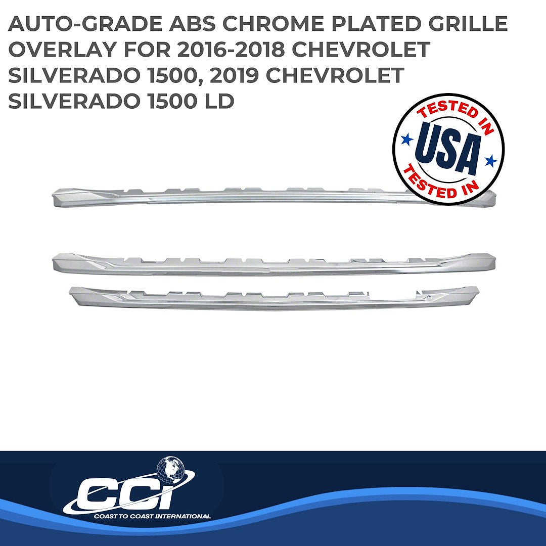 Coast To Coast GI158 Chrome Silverado Grille Overlay - image 2