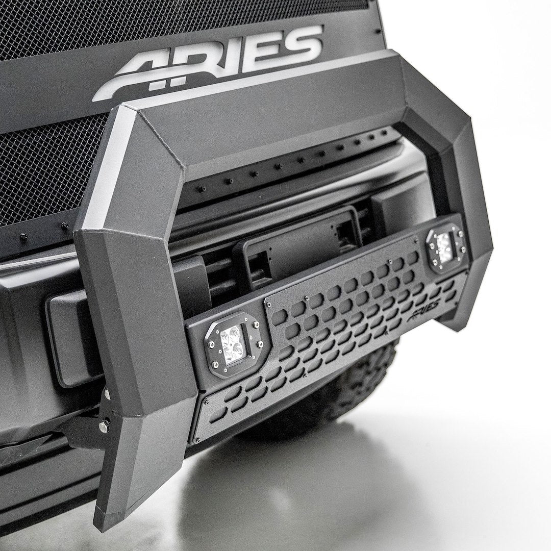 Aries 2163102 Bull Bar Black Carbide Powder Coated 5-1/2 Inch Yes with skid plate - image 1
