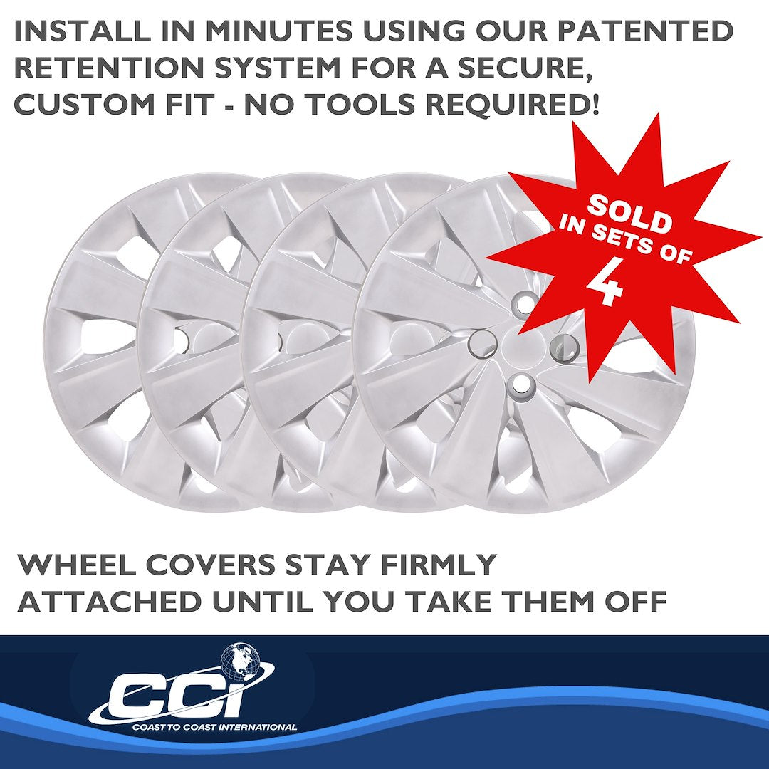 Coast To Coast 54915S Silver Kia Rio Wheel Covers, Set of 4 - image 5