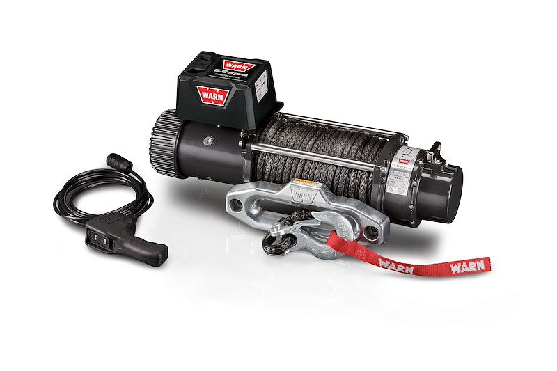 WARN 87310 Cabrestante eléctrico de 12 V con cuerda sintética de 30,5 m, 9.5xp y 4309 kg de capacidad