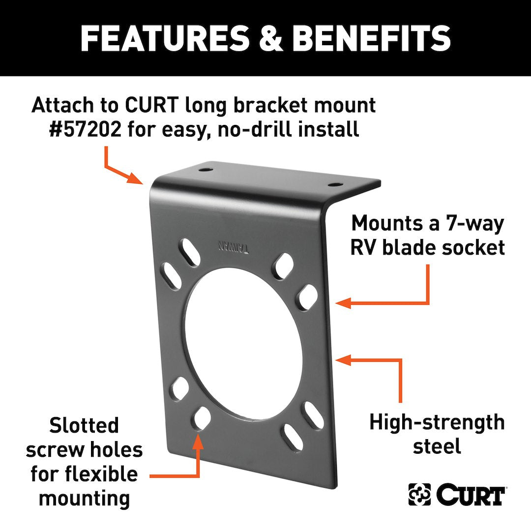 Curt 57205 Trailer Wiring Connector Mounting Bracket - image 2