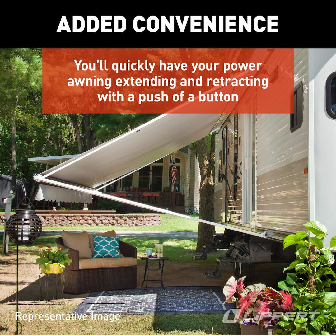 Lippert Components Awning Switch (308474) – Color: Black