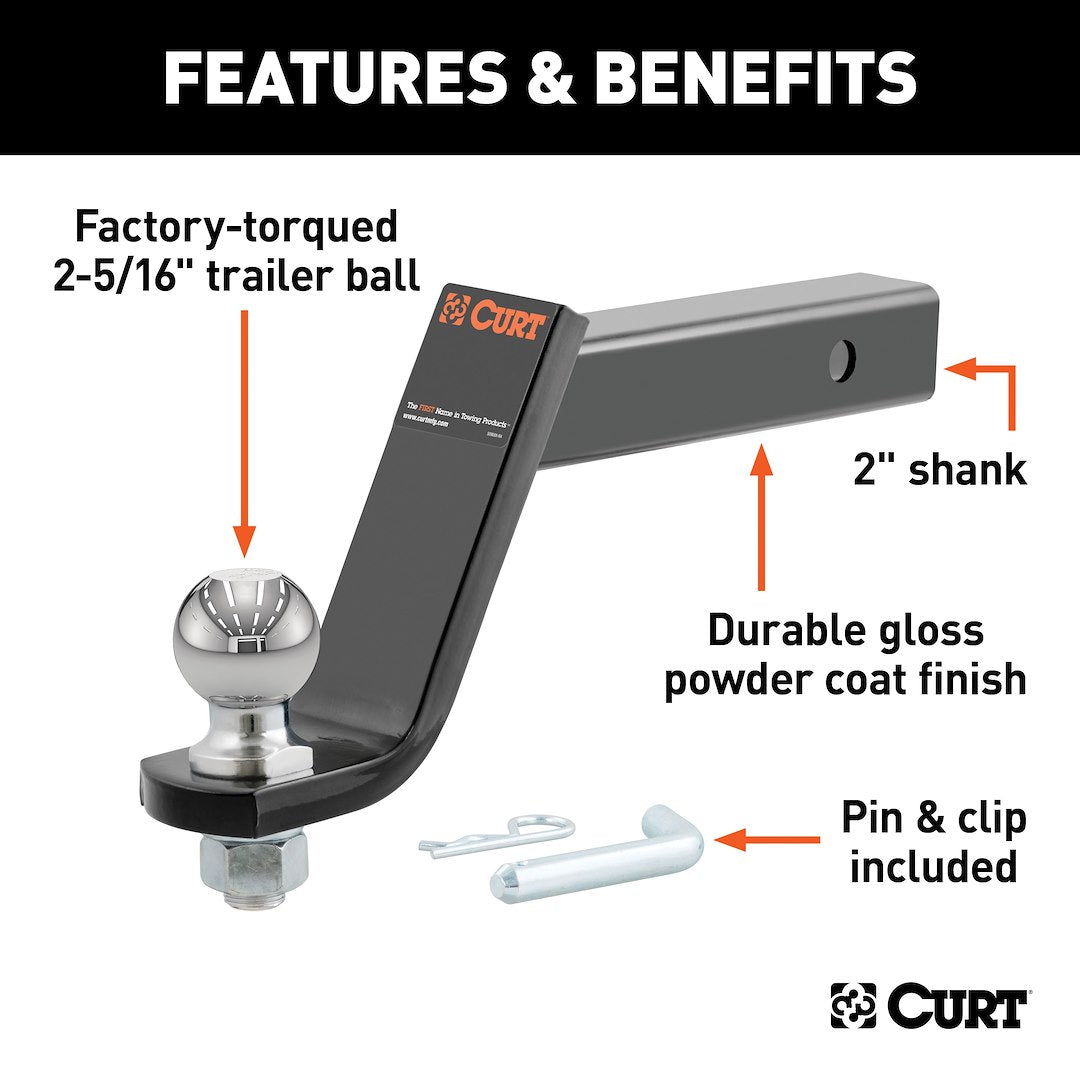 Curt 45065 Trailer Hitch Ball Mount - image 3