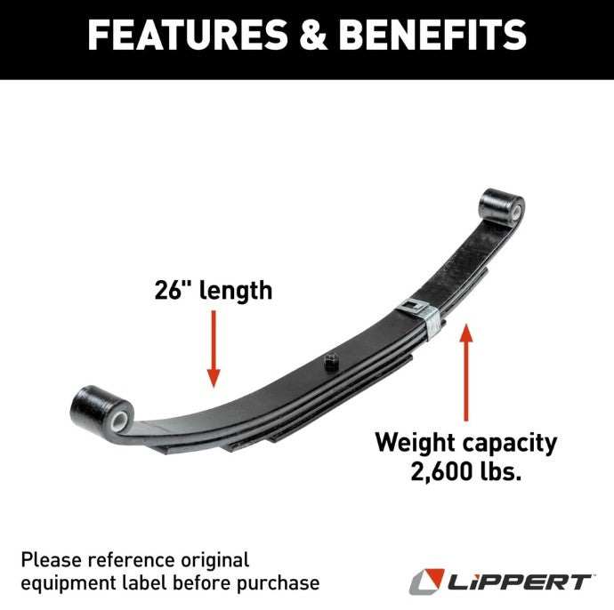 Lippert 702095 Trailer Axle Leaf Spring - image 2