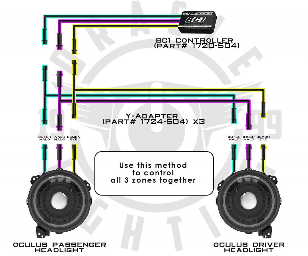 Oracle Lighting 1724-504 ColorSHIFT 4-Pin Y-Adapter