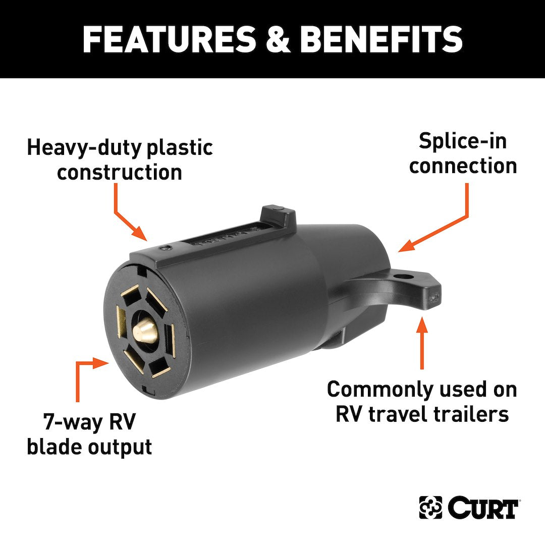 CURT Semi-universal 7 Blade Trailer Wiring Connector (58141)