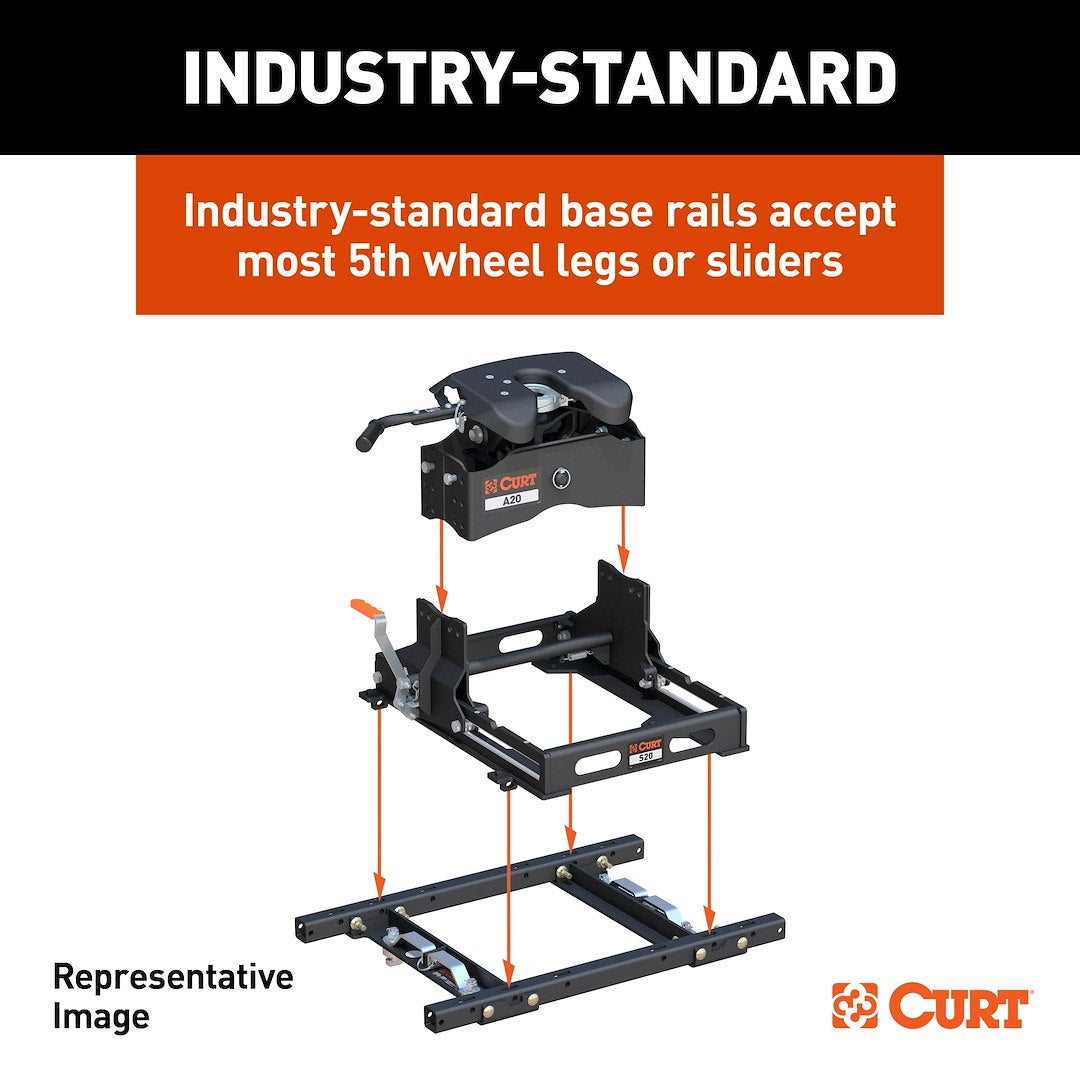 Curt 16042 Fifth Wheel Trailer Hitch Rail Adapter - image 5