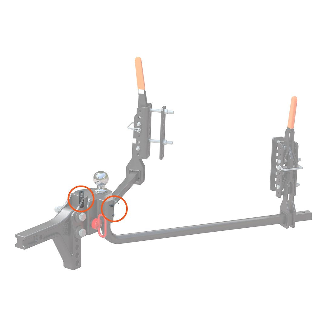 CURT 19302 Round-Bar Weight Distribution Retainer Kit - image 2