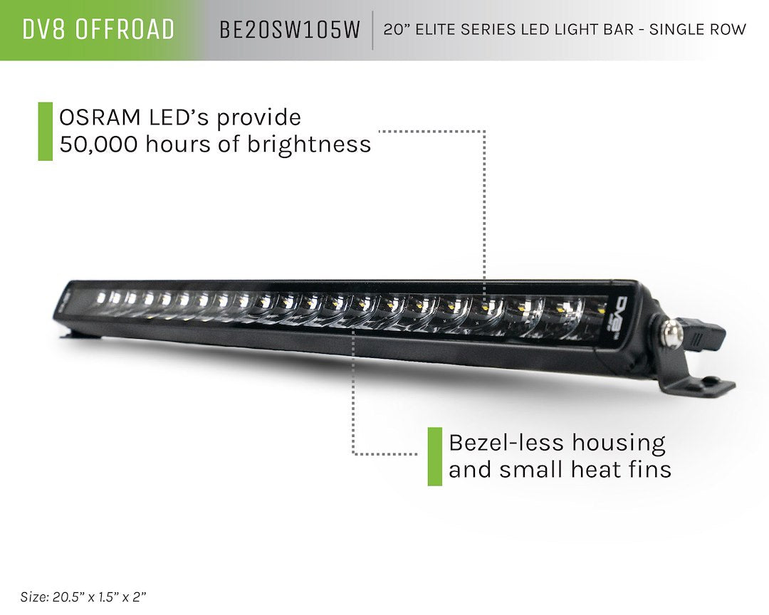 DV8 Offroad BE20SW105W 20-1/2-Inch LED Light Bar