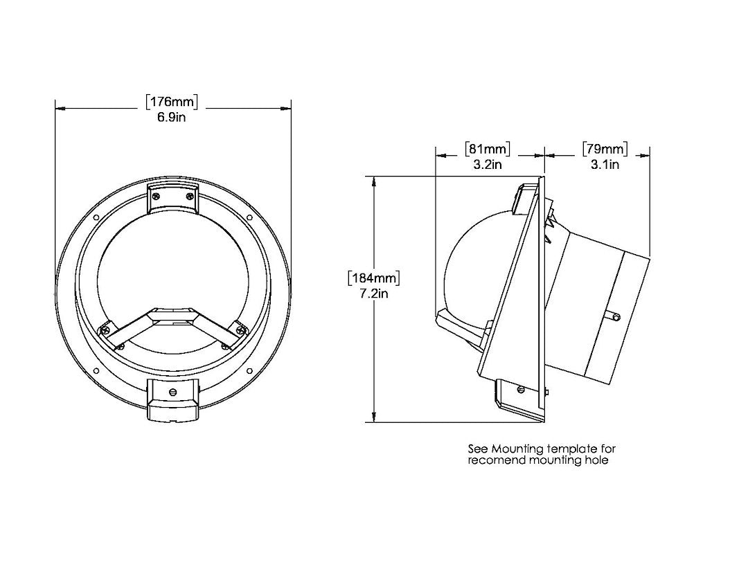 Ritchie Bn-202 Bulkhead Compass with Inclinometer