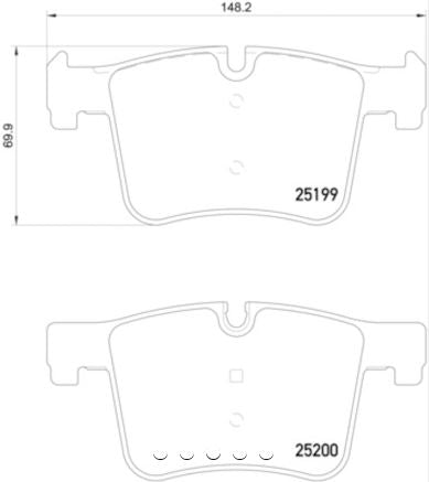 Hella Pagid 355015781 Low-Metallic Disc Brake Pad Set