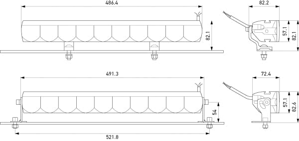 Hella 358154021 ValueFit LBE 19-1/8-Inch LED Light Bar