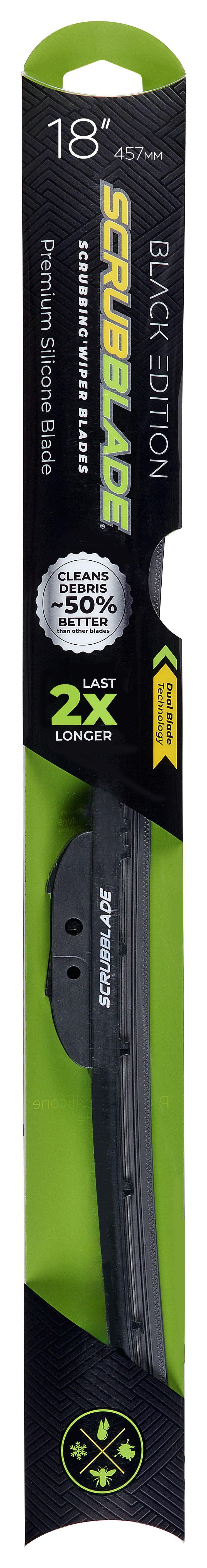 Scrubblade PB1800 Black Edition Silicone Wiper Blade