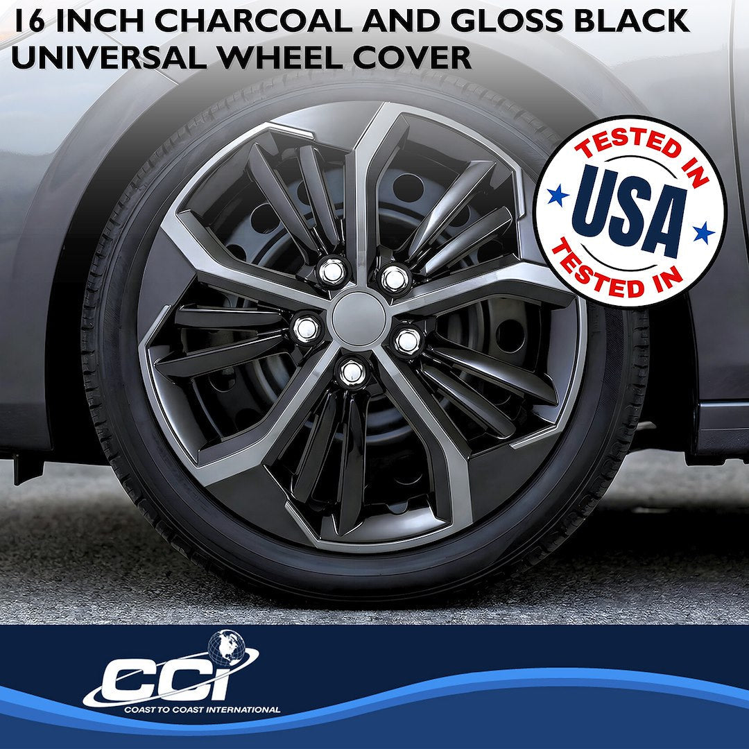 Coast To Coast 56716CB Black/Silver 16-Inch Wheel Covers - image 3