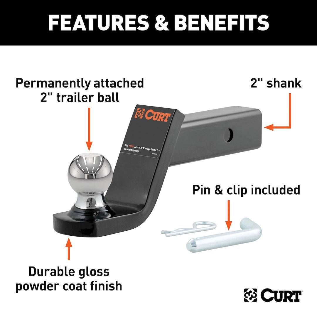Curt 45154 Trailer Hitch Ball Mount - image 3