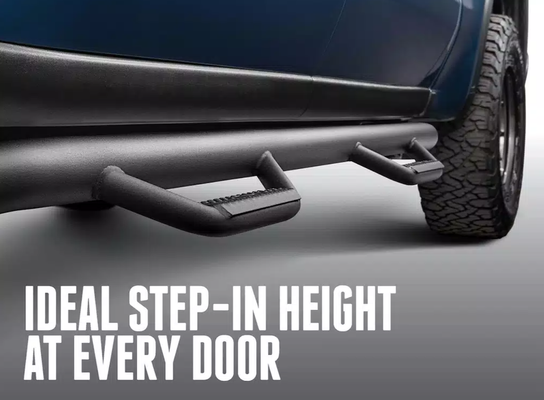 N-Fab Cab Length Nerf Bar with Drop Down Steps (F1777qctx)