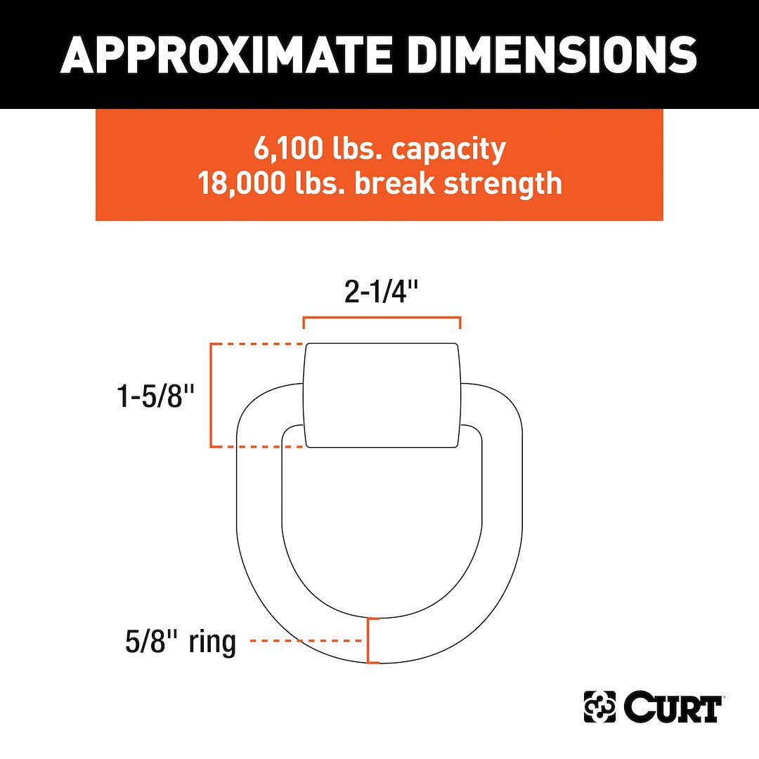 CURT Tie Down Anchor (83750) – Material: Steel