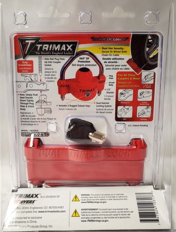 Trimax Locks Umax25d Trailer Coupler Lock - image 3