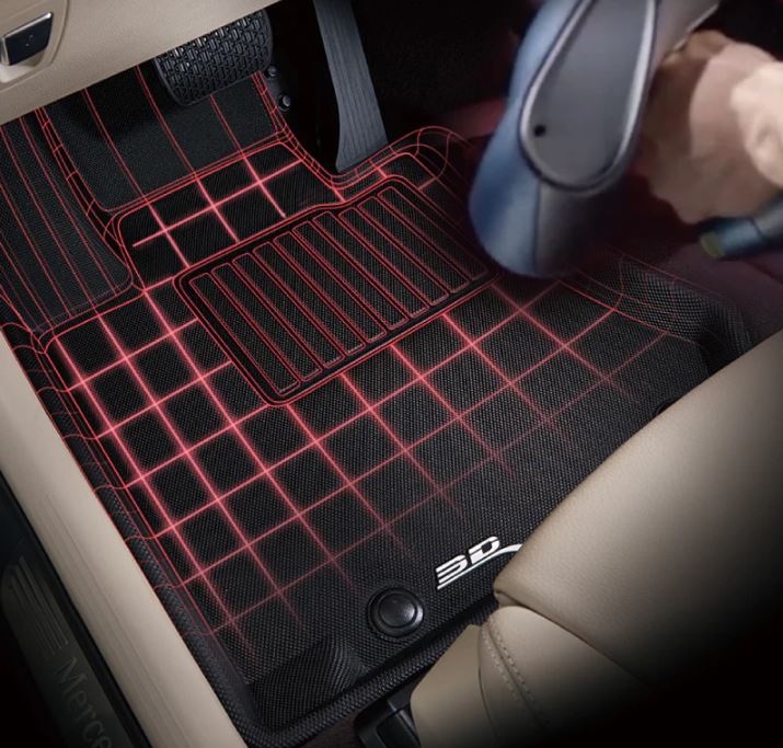 3D Mats KAGU Floor Liner Thermoplastic Rubber Of Carbon Fiber Texture L1HD13401509 - image 4