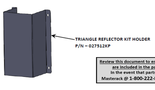 Masterack 027512kp Emergency Reflector Kit Holder