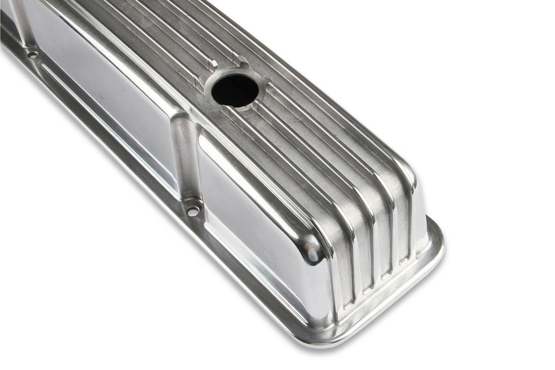 Mr. Gasket 6855g Polished Finned Small-Block Chevy Valve Cover
