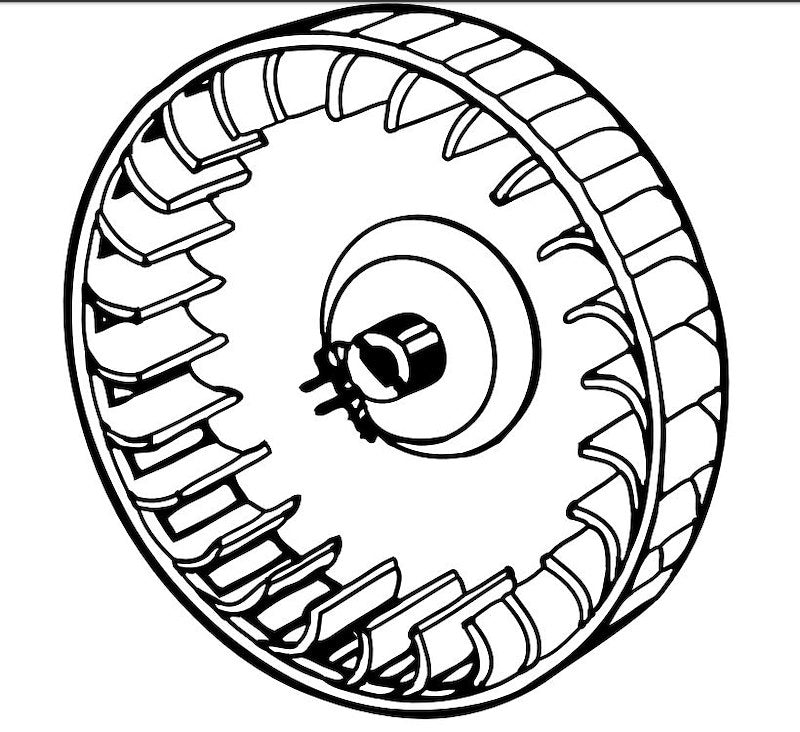 Suburban 350208 Furnace Combustion Wheel NT16-SQ, NT16-SEQ, NT20-SQ & NT20-SEQ