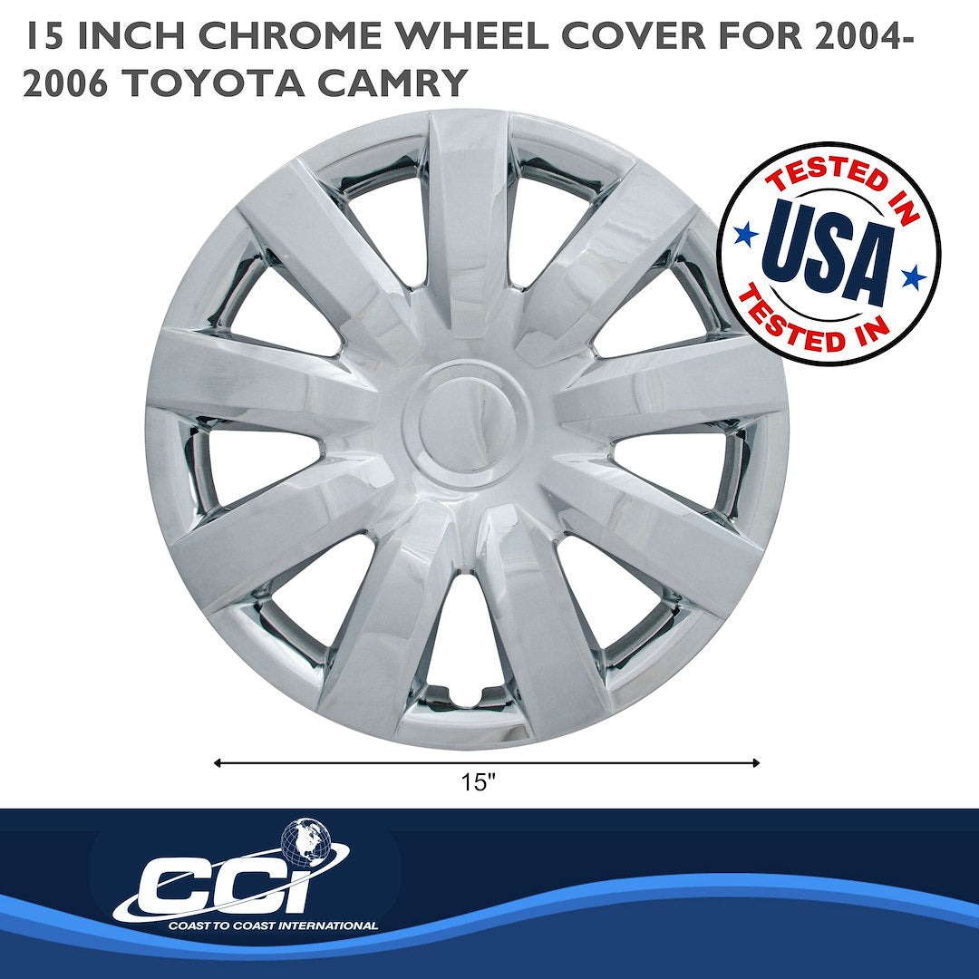 Coast To Coast 42315C Camry Chrome 9-Spoke Wheel Covers - image 2