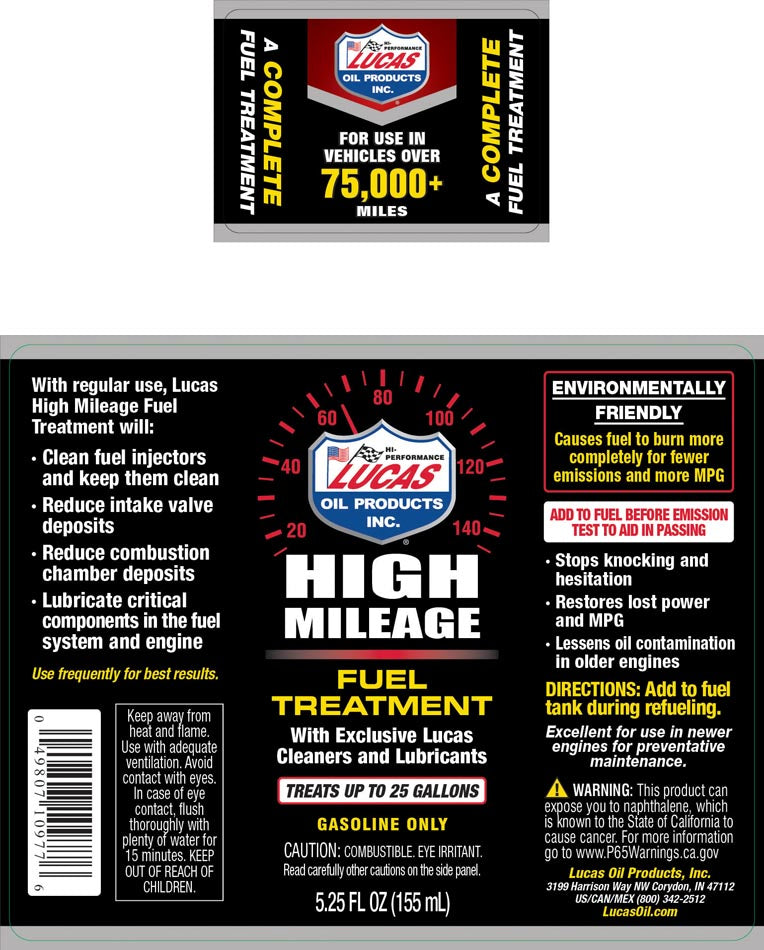 Lucas Oil 10977 High-Mileage Gasoline Fuel Treatment
