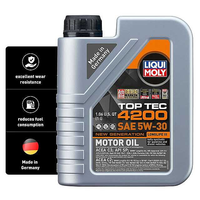 Liqui Moly 2004 Top Tec 4200 5W-30 Synthetic Oil