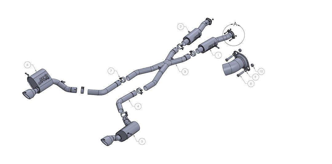 Borla ATAK ® Series Cat Back System Dual Dual Exhaust System Kit 140633 - image 2