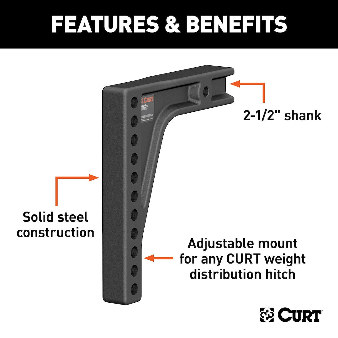 Curt 17132 Weight Distribution Hitch Shank - image 2