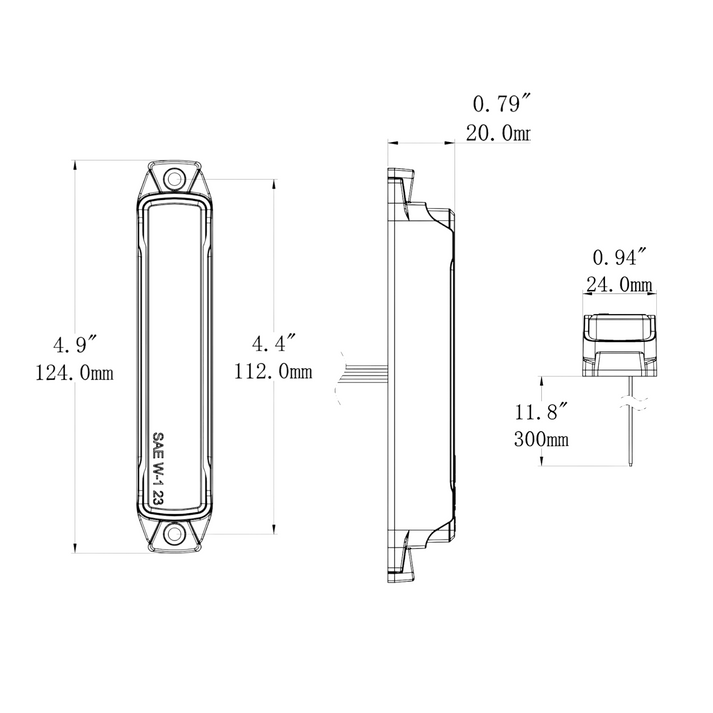 BUILTBRIGHT Surface Mount LED Strobe Mini Bar Warning Light BB6010B - image 4