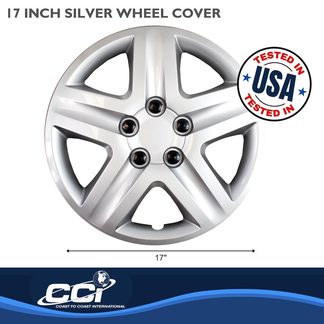Coast To Coast 43117S 17-Inch Silver 5-Spoke Wheel Covers - image 2