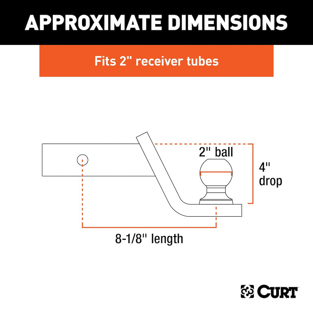 Curt 45154 Trailer Hitch Ball Mount - image 6