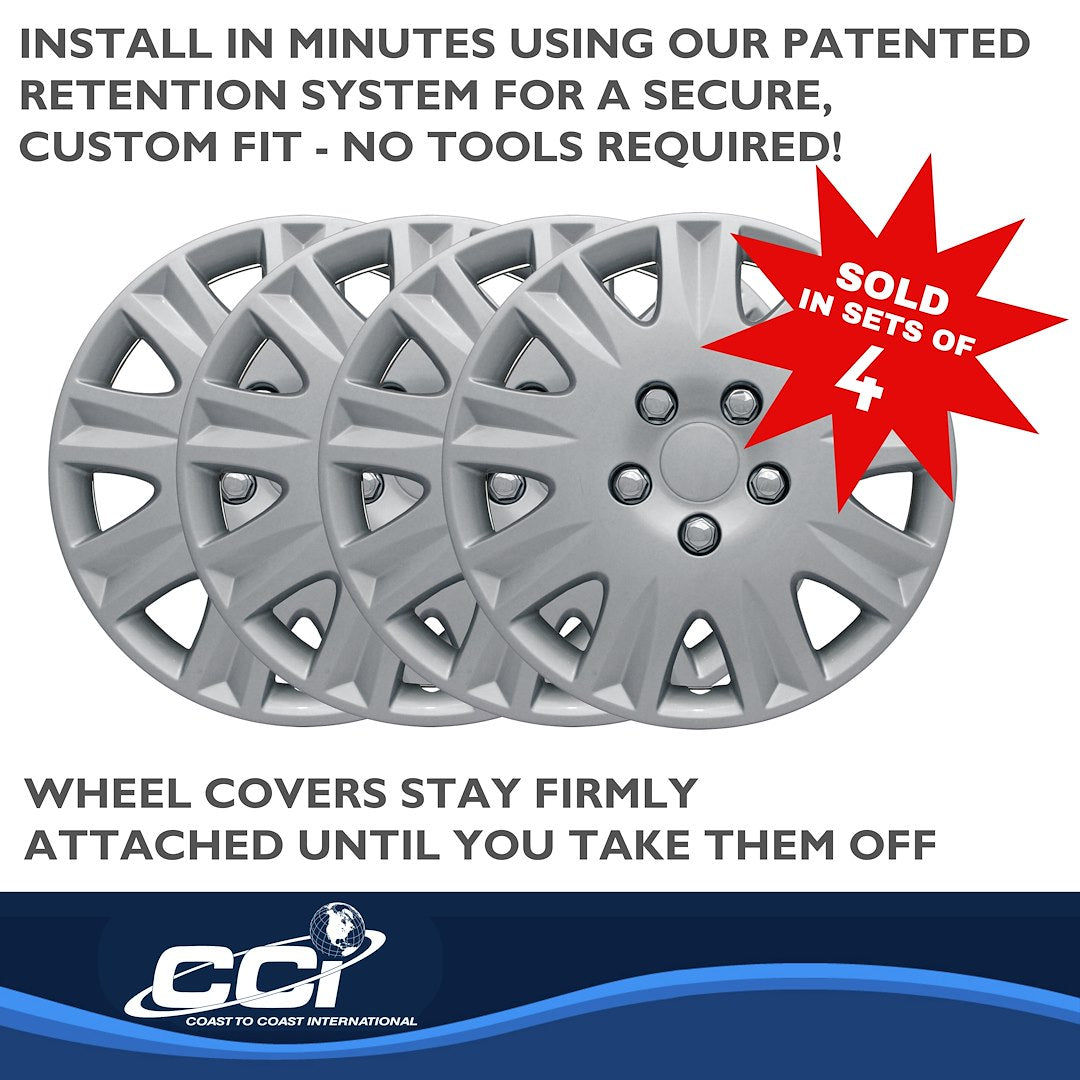Coast To Coast B811115S Silver Civic Wheel Covers, 15-Inch - image 4